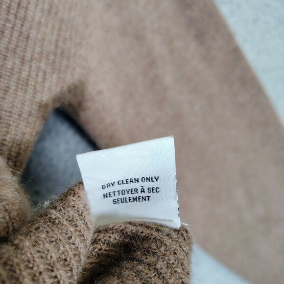 Magaschoni Sweater Women's XL Brown 100% Cashmere Ribbed soft Cozy Preppy - Picture 11 of 11